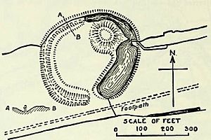 Denham Castle plan