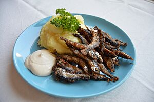 Finnish fried vendace (Paistetut muikut)