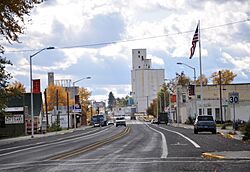 Looking south along Mill Street (U.S. Route 97)