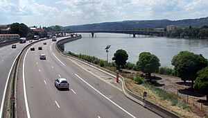 L'autouroute A7 à Valence