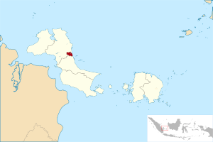 Location within Bangka Belitung Islands