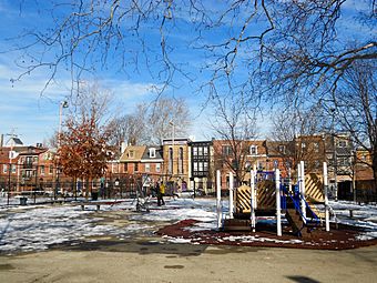 Weccacoe Playground looking north