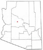 Location of Prescott in Yavapai County, Arizona.