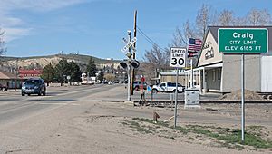 Entering Craig from the south on South Ranney Street.