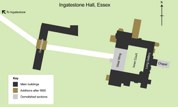 Ingatestone Hall plan