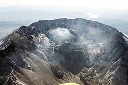 MSH06 aerial crater dome glaciers from north 10-22-06.jpg