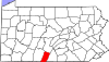 State map highlighting Fulton County