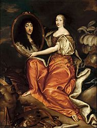 Mathieu, Antoine - Henriette of England holding a portrait of her husband - Versailles