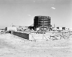 Nuclear reactor at Lucas Heights under construction