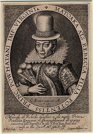 Pocahontas by Simon van de Passe 1616