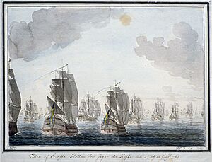 Swedish and Russian navies during a battle in July 1789, Öland, Sweden (8737204991)