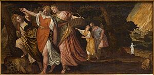 Veronese.Lot flees Sodom01