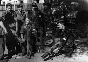 Warsaw Uprising - Baon Czata with PIAT guns