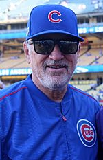 2016-10-20 Joe Maddon before NLCS Game 5 at Dodger Stadium