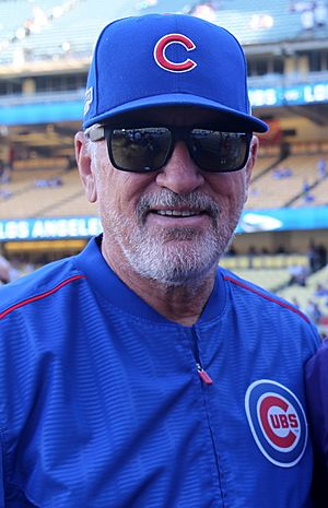 2016-10-20 Joe Maddon before NLCS Game 5 at Dodger Stadium.jpg