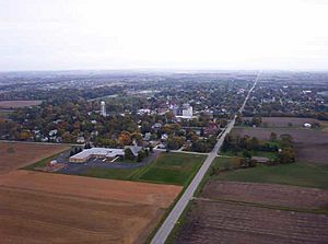 Beecher, looking east