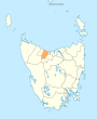 Central Coast LGA Tasmania locator map