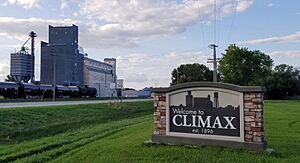 Climax, Minnesota welcome sign