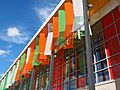 Decorations on the exterior of Gungahlin Library April 2017