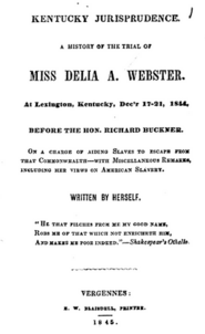 Delia Webster book