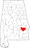 Map of Alabama highlighting Bullock County.svg