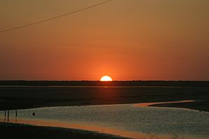 Sunset over the floodplains just west of Bagdad Beach