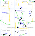 Orion constellation map