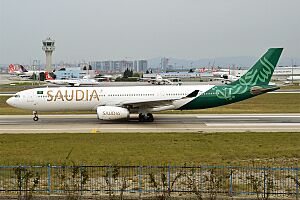Saudia (Saudi National Day Livery), HZ-AQE, Airbus A330-343 (44574961504)