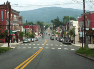 Downtown Tunkhannock along U.S. Route 6, known locally as Tioga Street