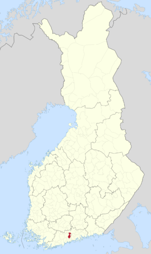 Location of Tuusula in Finland