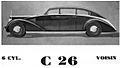 Voisin C26 Catalogue