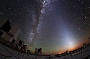 Zodiacal Glow Lightens Paranal Sky