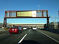 2013-12-28 15 01 10 New variable message sign on northbound Interstate 95 (New Jersey Turnpike) just north of Exit 7A (Interstate 195, Trenton, Shore Points) in Robbinsville Township, Mercer County, New Jersey