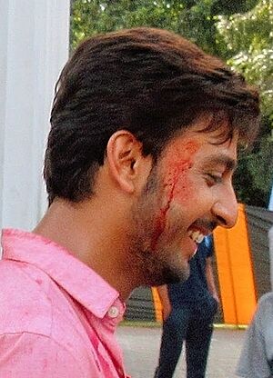 Bonny Sengupta in a shooting set at the Princep Ghat (cropped).jpg