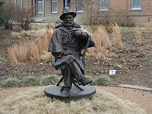 Bronze statue of General George Crook at Fort Omaha