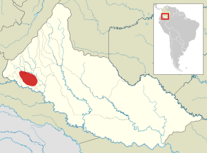 Callicebus caquetensis range map.svg