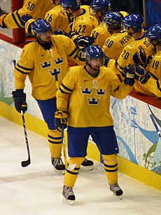 Forsberg celebrates an assist (4568691222)