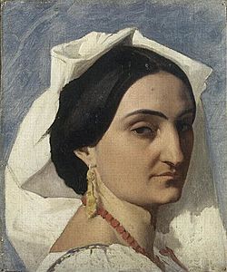 Gustave Boulanger, Tete d'Italienne, 1854, Musée des Beaux-Arts, Valenciennes