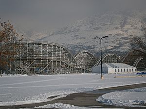 Lagoon Roller Coaster winter