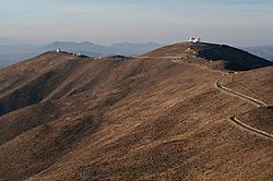 From background left to foreground right, the du Pont, Swope, and twin Magellan telescopes.