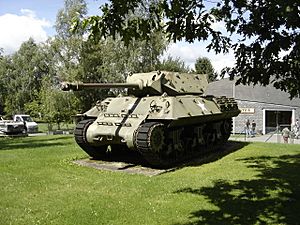 M10 Achilles self-propelled gun outside the Bastogne Historical Centre