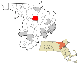 Location in Middlesex County in Massachusetts