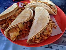 Roast chicken tacos