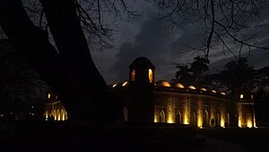 Sixty dome mosque in the evening