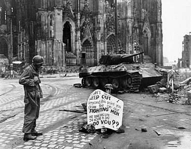 Warning sign in cologne