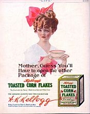 AdvertisementKelloggsToastedCornFlakesMotherGuess1910