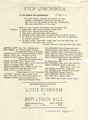 Anti-lynching protest at CCNY handbill