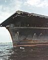 Bow of USS Franklin (CV-13) in April 1945