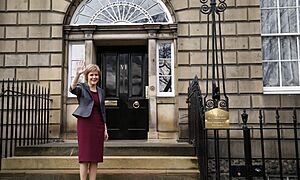 First Minister outside Bute House