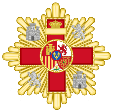 Grand Cross of the Military Merit (Spain) - Red Decoration.svg